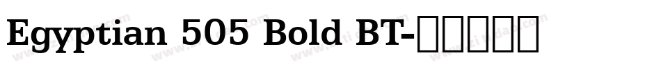 Egyptian 505 Bold BT字体转换